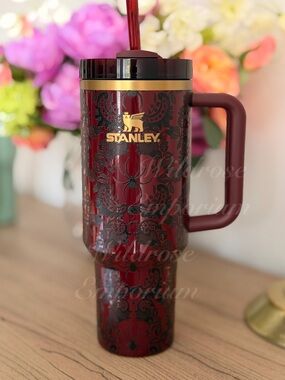 Stanley Halloween Quencher 40oz Bordeaux Lace Red Toile Black Spider BNIB